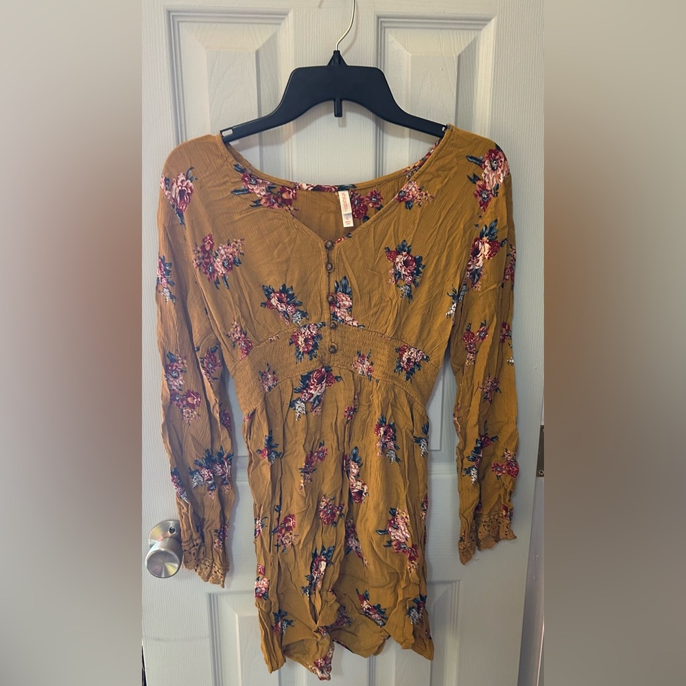 Floral Mustard Dress